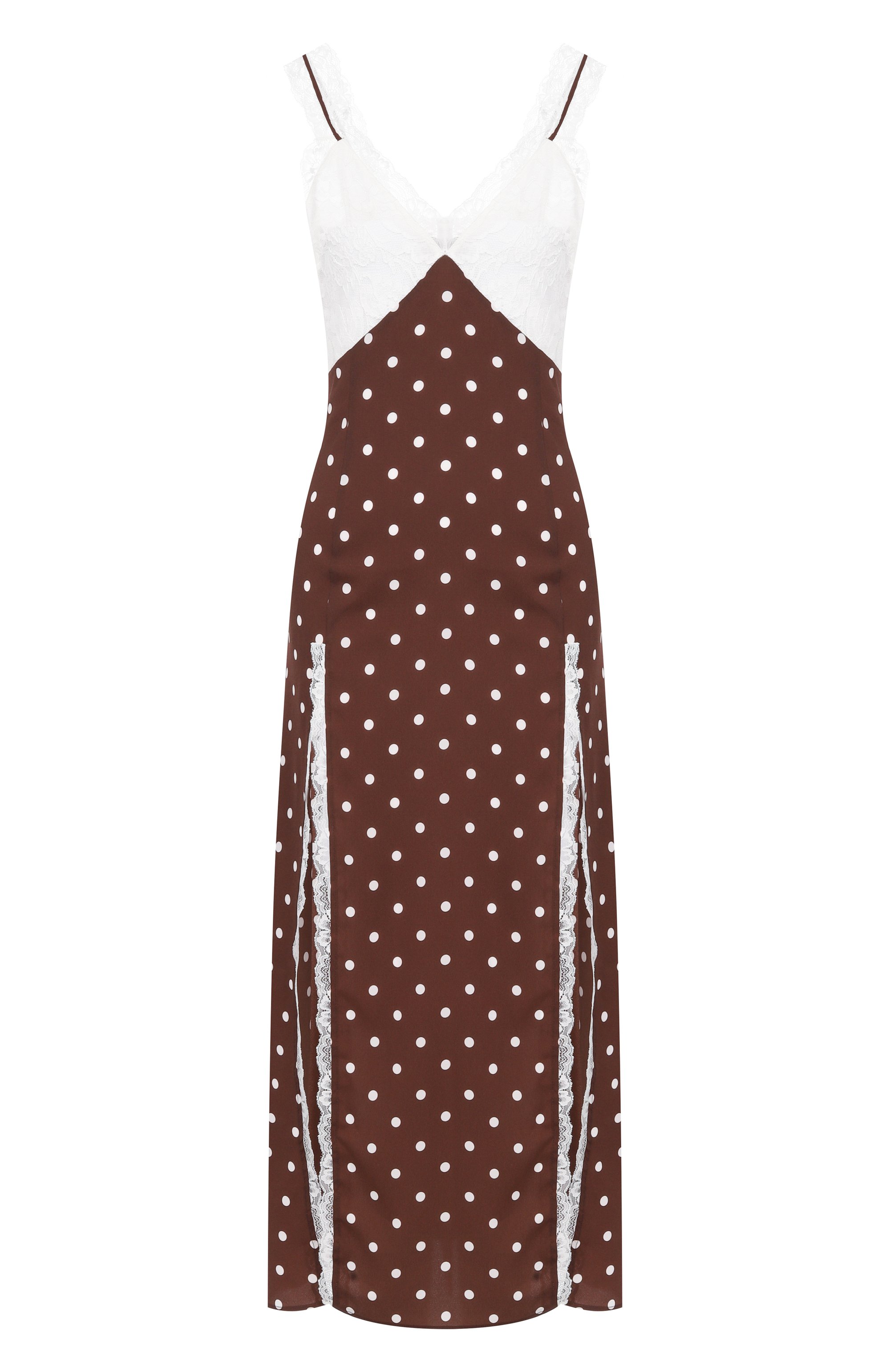 Платье ROWEN ROSE коричневого цвета по цене 89650 руб., арт. DRS_RR472, фото 1 Платье ROWEN ROSE, арт. DRS_RR472, фото 1