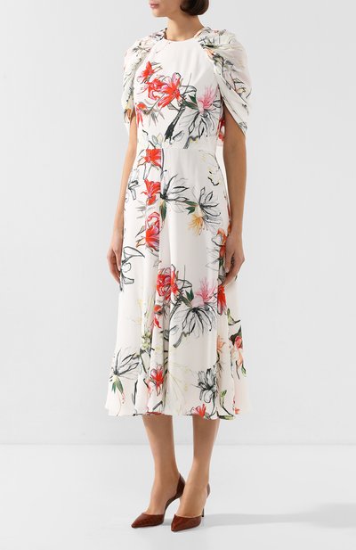 Шелковое платье ALEXANDER MCQUEEN разноцветного цвета по цене 275000 руб., арт. 620683/QDAAM, фото 3 Шелковое платье ALEXANDER MCQUEEN, арт. 620683/QDAAM, фото 3