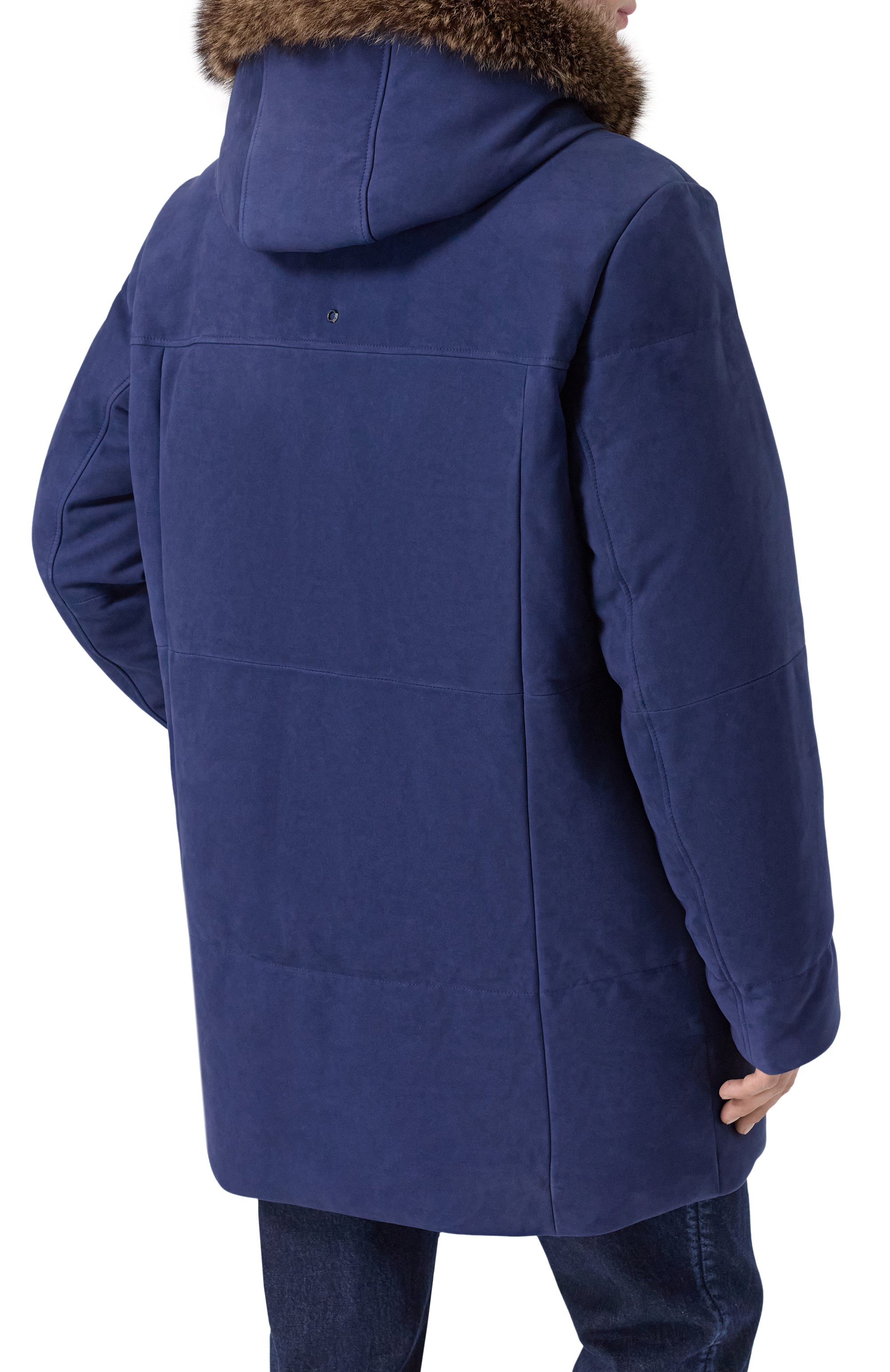 Пуховик из нубука с отделкой из енота STEFANO RICCI, арт. M7J5300435/MKFUM, фото 4