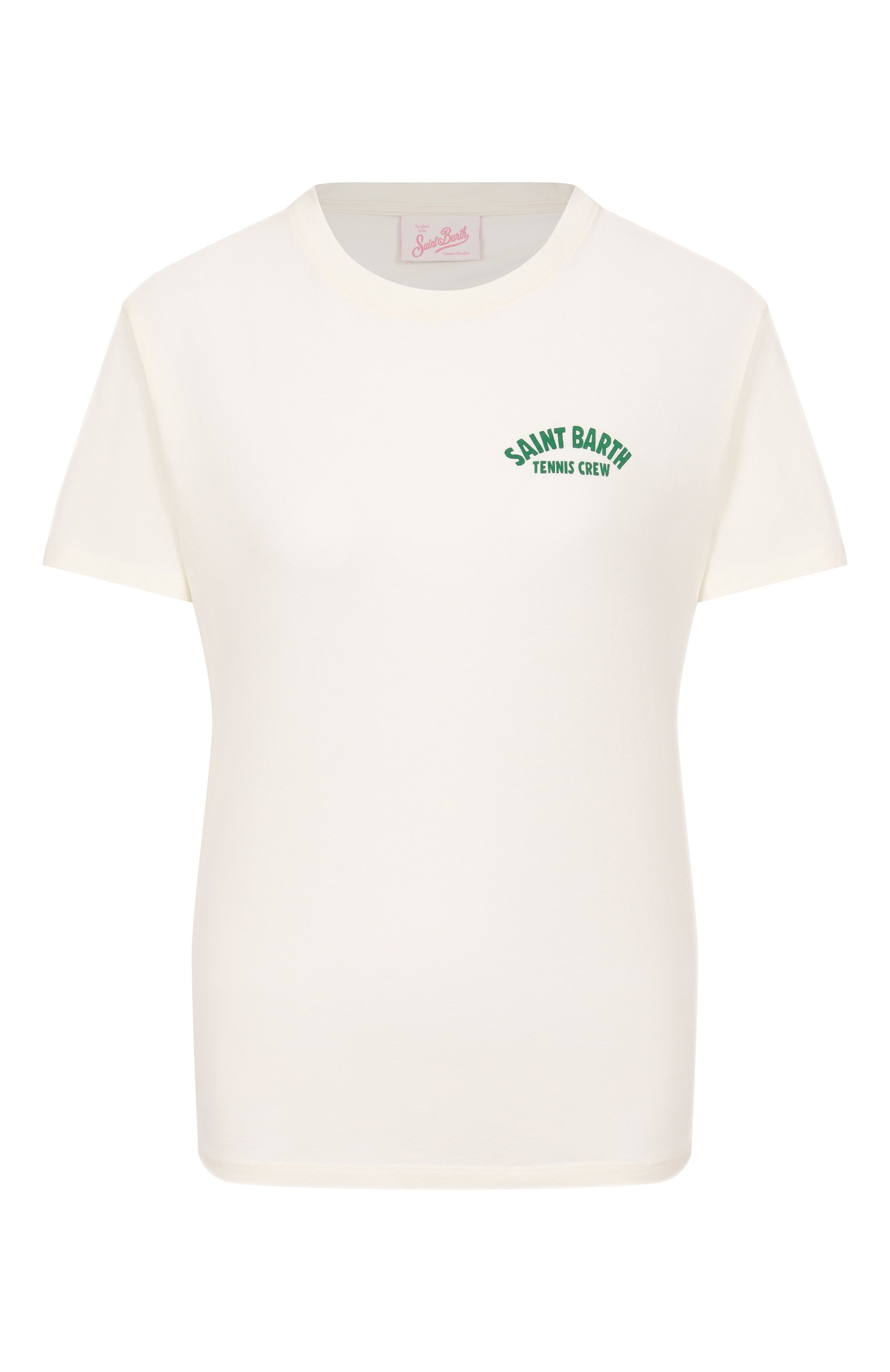 Хлопковая футболка MC2 SAINT BARTH молочного цвета по цене 10750 руб., арт. STBW EMILIE/06186H, фото 1 Хлопковая футболка MC2 SAINT BARTH, арт. STBW EMILIE/06186H, фото 1