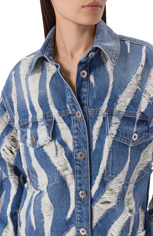 Джинсовая рубашка Blumarine 2J240A Синий  2J240A Фото 5