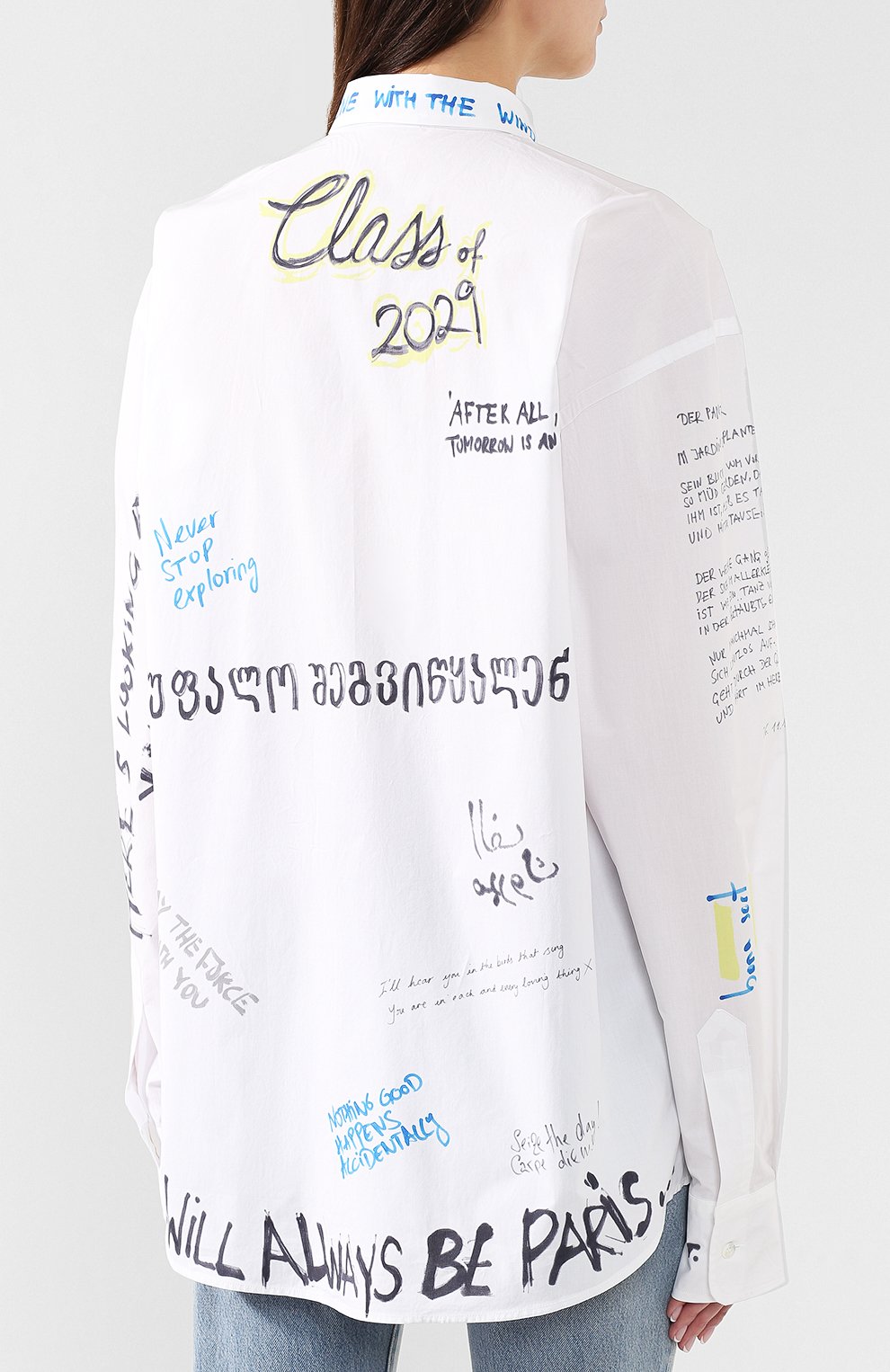 Хлопковая рубашка VETEMENTS, арт. USS196003/W, фото 4