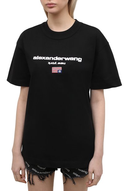 Хлопковая футболка ALEXANDER WANG, арт. UCC1211344, фото 3