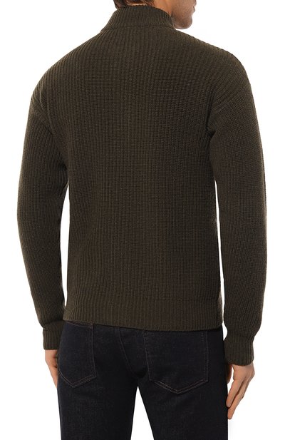 Шерстяной кардиган DANIELE FIESOLI хаки цвета по цене 29950 руб., арт. DF0251, фото 4 Шерстяной кардиган DANIELE FIESOLI, арт. DF0251, фото 4