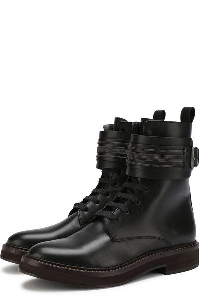 Высокие кожаные ботинки на шнуровке BRUNELLO CUCINELLI, арт. MZBSG1293, фото 1