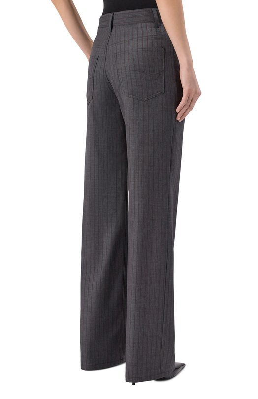 Шерстяные брюки Balenciaga 850689/TPT05 Серый  850689/TPT05 Фото 4