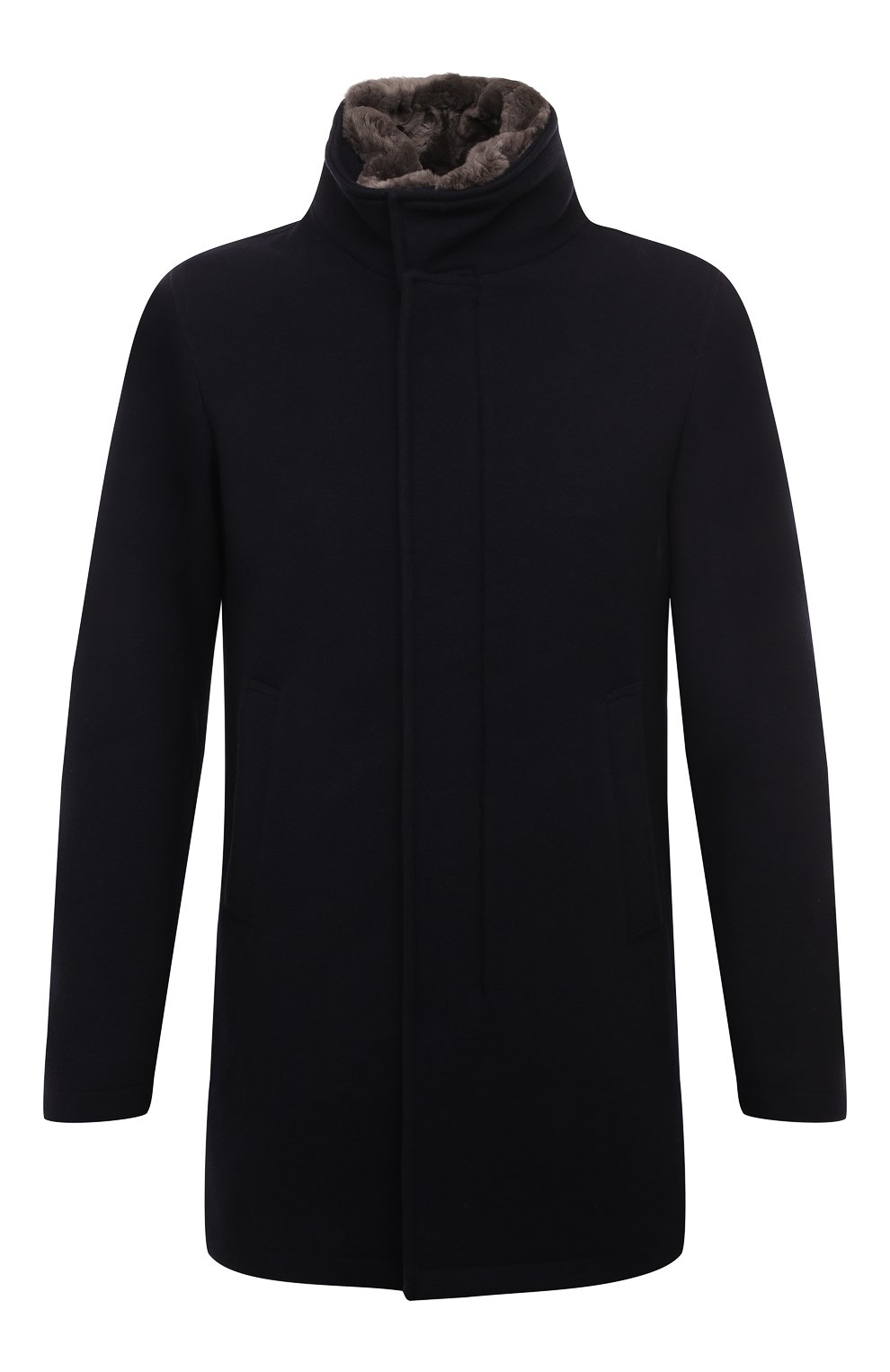 Шерстяное пальто с воротником из бобра HERNO, арт. CA0071U/39601, фото 1