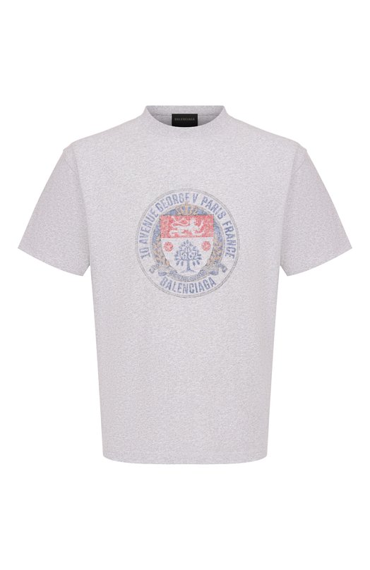 Хлопковая футболка Balenciaga 850261/TTVV3 Серый 850261/TTVV3