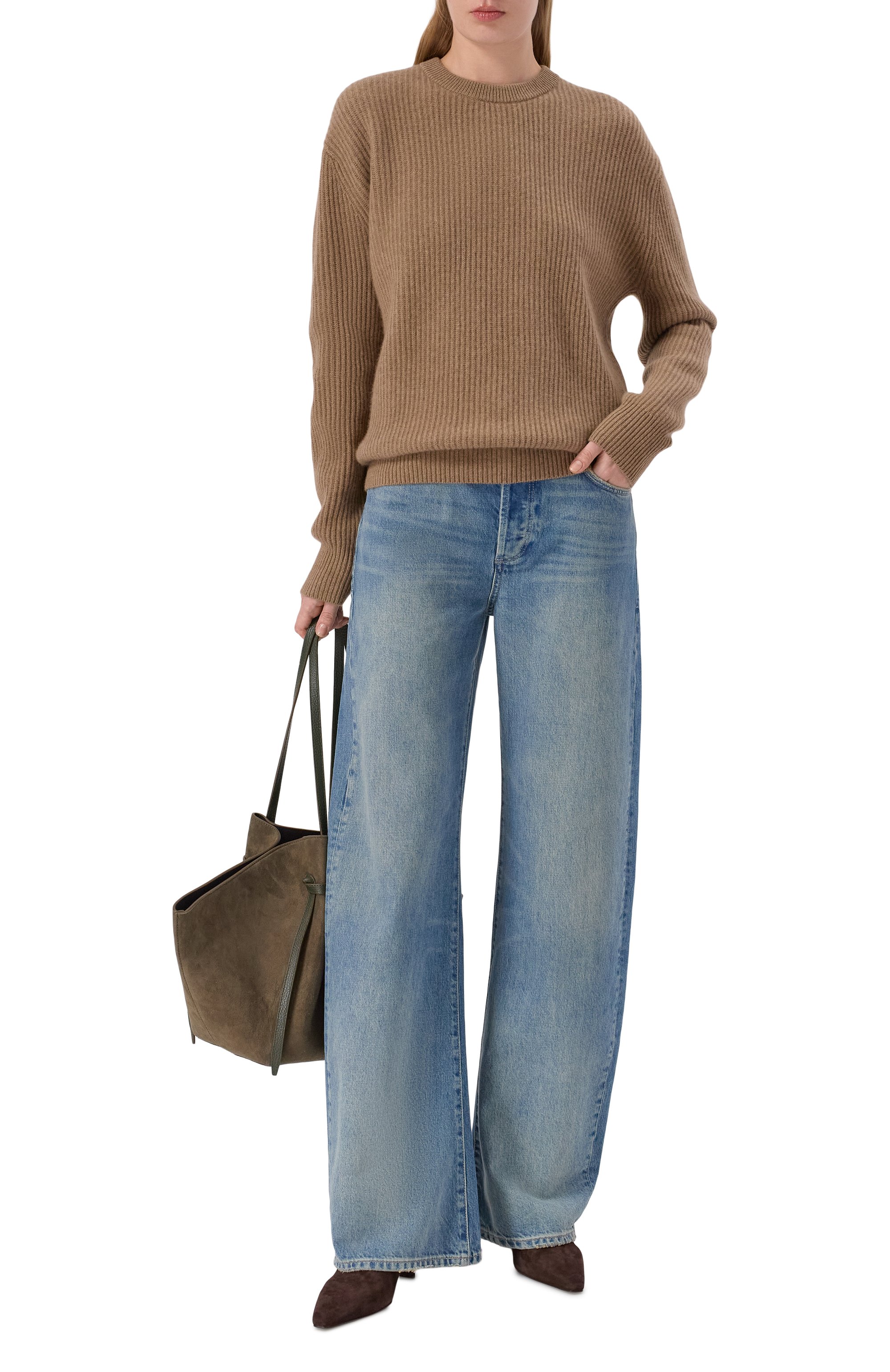 Кашемировый свитер 12 STOREEZ светло-коричневого цвета по цене 39000 руб., арт. 135048, фото 2 Кашемировый свитер 12 STOREEZ, арт. 135048, фото 2