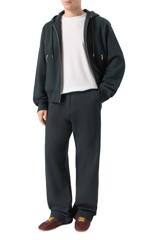 Хлопковые брюки Dries Van Noten 021156/3611 Серый  021156/3611 Фото 2