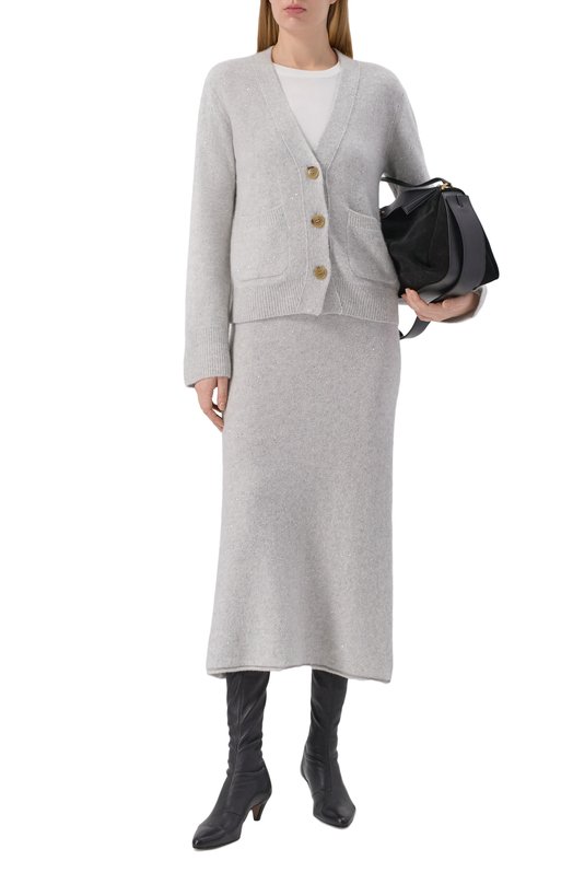 Кардиган из кашемира и хлопка Addicted MK900 SEQ-1 Серый  MK900 SEQ-1 Фото 2