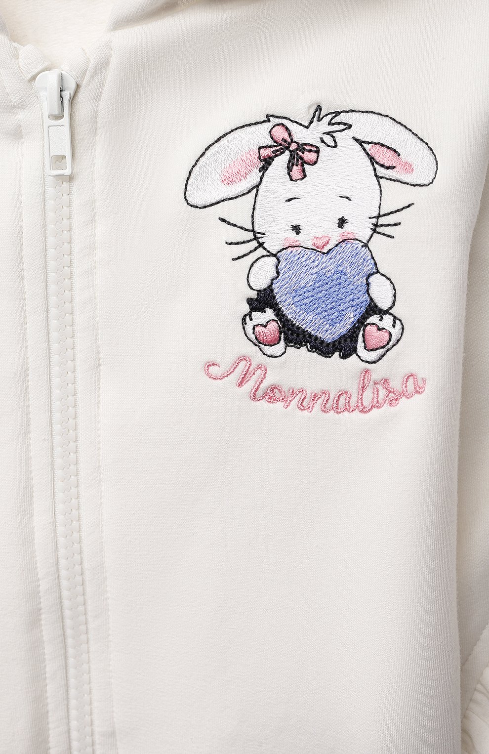 Хлопковая толстовка MONNALISA, арт. 398806RM, фото 3