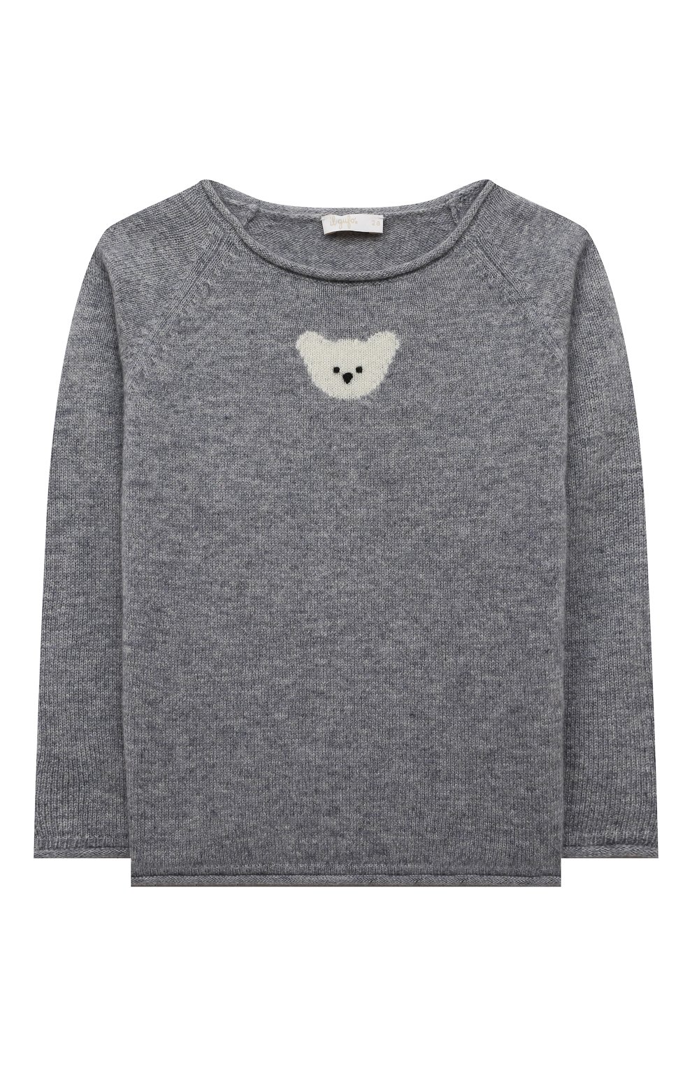 Кашемировый пуловер IL GUFO серого цвета по цене 21300 руб., арт. A22MA340EM300/24M-36M, фото 1 Кашемировый пуловер IL GUFO, арт. A22MA340EM300/24M-36M, фото 1