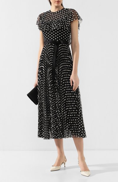 Платье с поясом REDVALENTINO черного цвета по цене 89150 руб., арт. TR3VA11J/4SR, фото 2 Платье с поясом REDVALENTINO, арт. TR3VA11J/4SR, фото 2