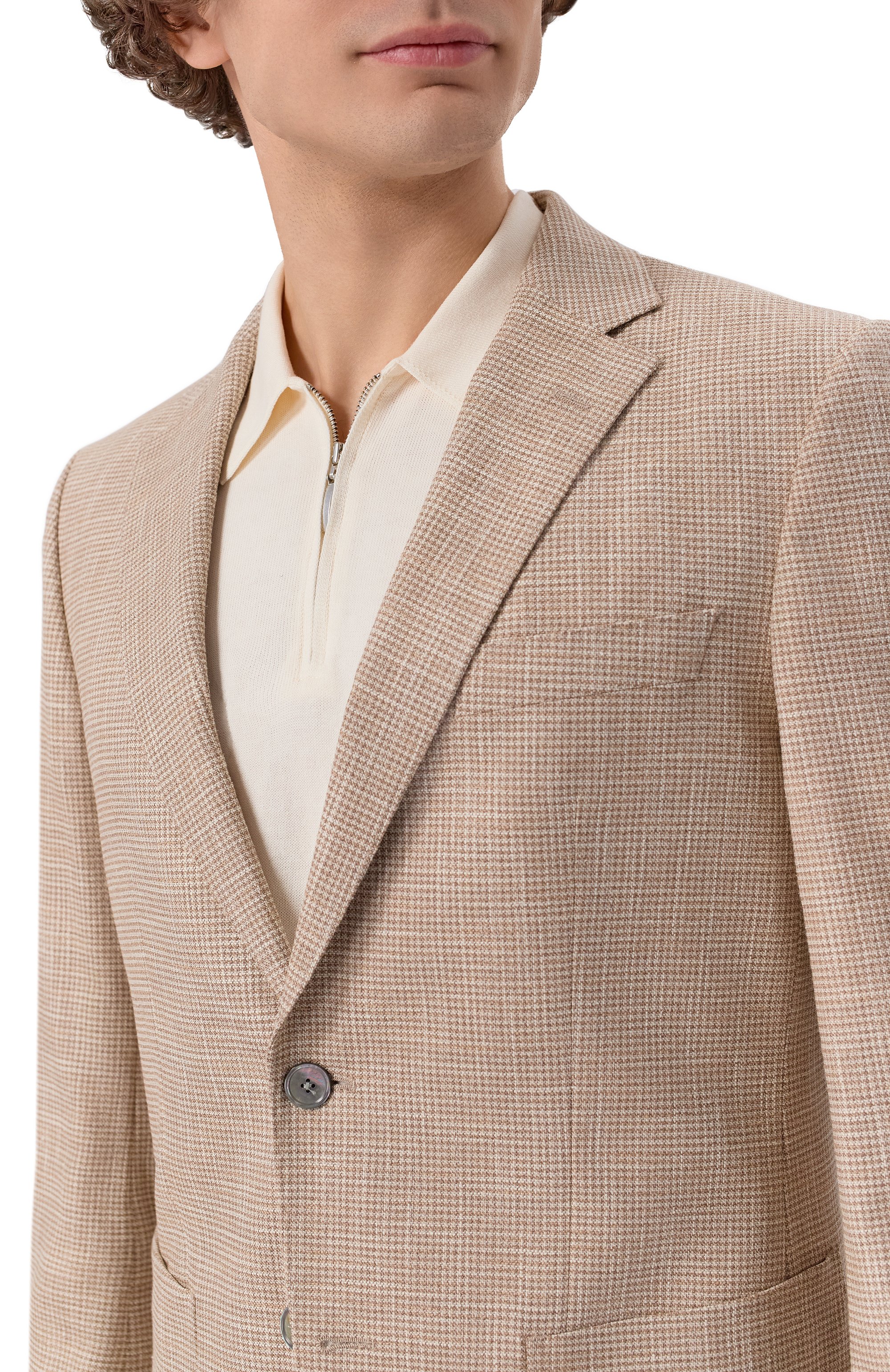 Пиджак из шерсти и шелка BOSS, арт. 50556956, фото 6