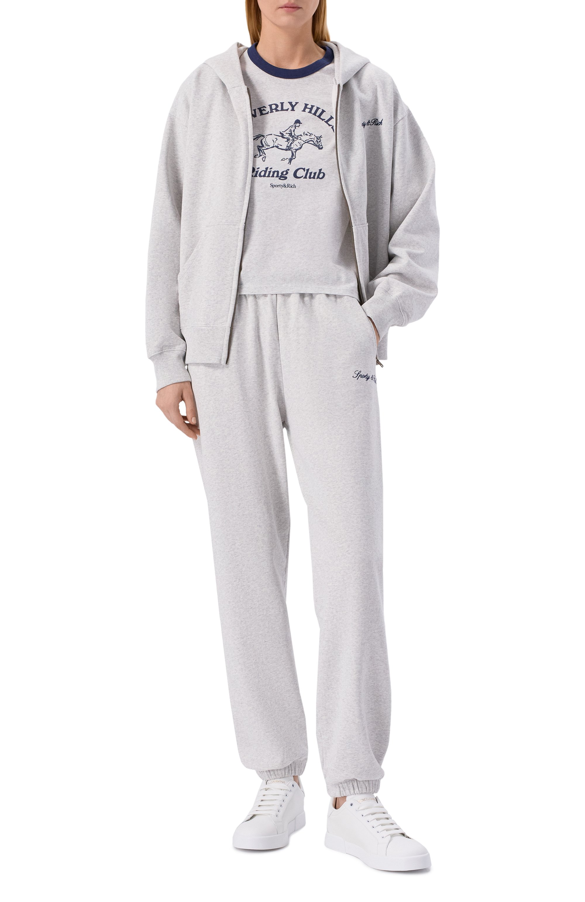 Хлопковая футболка SPORTY AND RICH, арт. T007364255GY18, фото 2