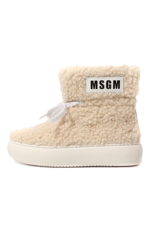 Утепленные ботинки MSGM kids Кремовый, фото 2