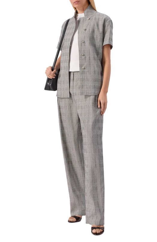 Хлопковая рубашка Emporio Armani EW004331/TE20061 Серый  EW004331/TE20061 Фото 2