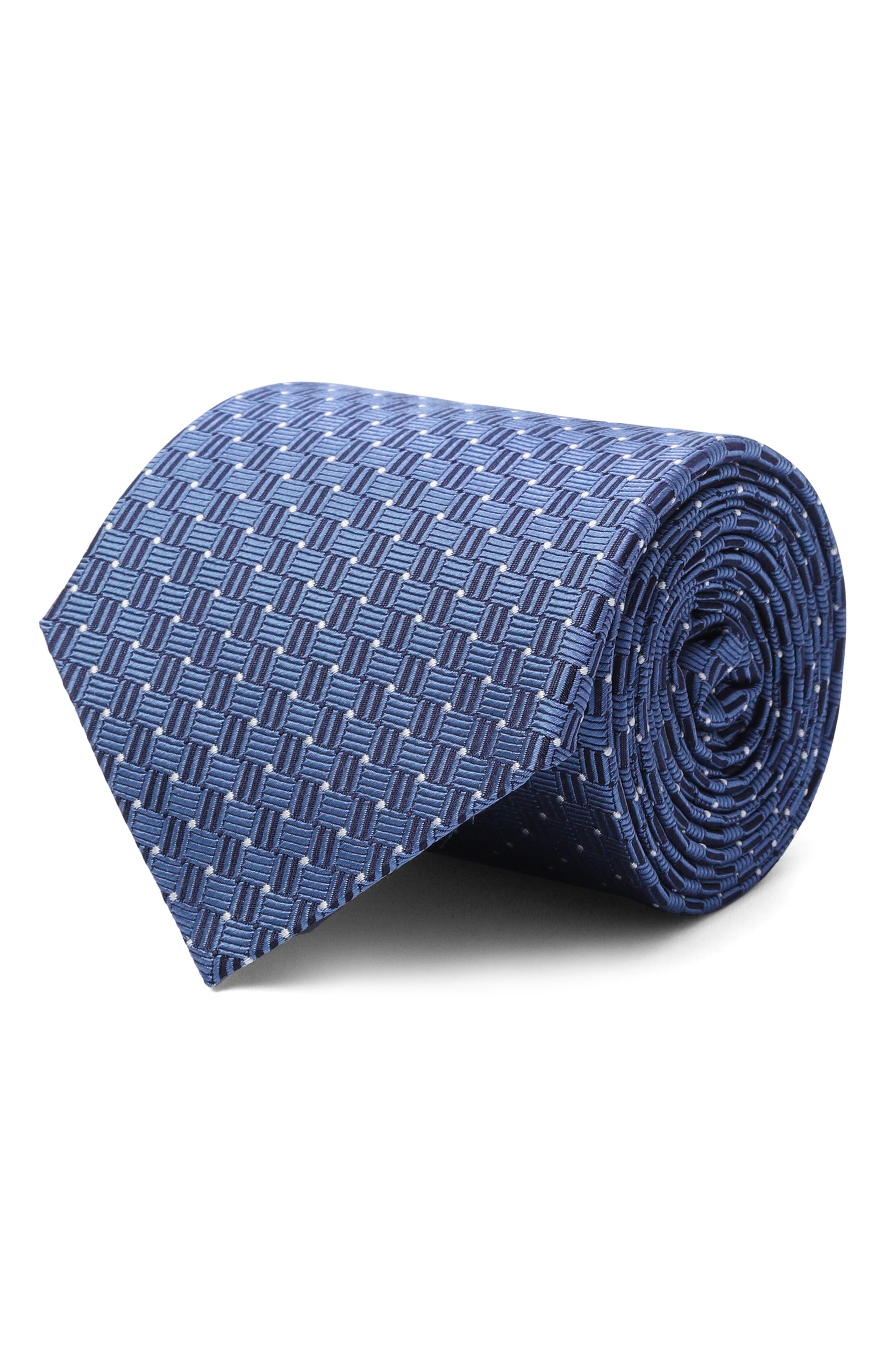 Шелковый галстук CANALI голубого цвета по цене 21450 руб., арт. 18/HJ04531, фото 1 Шелковый галстук CANALI, арт. 18/HJ04531, фото 1