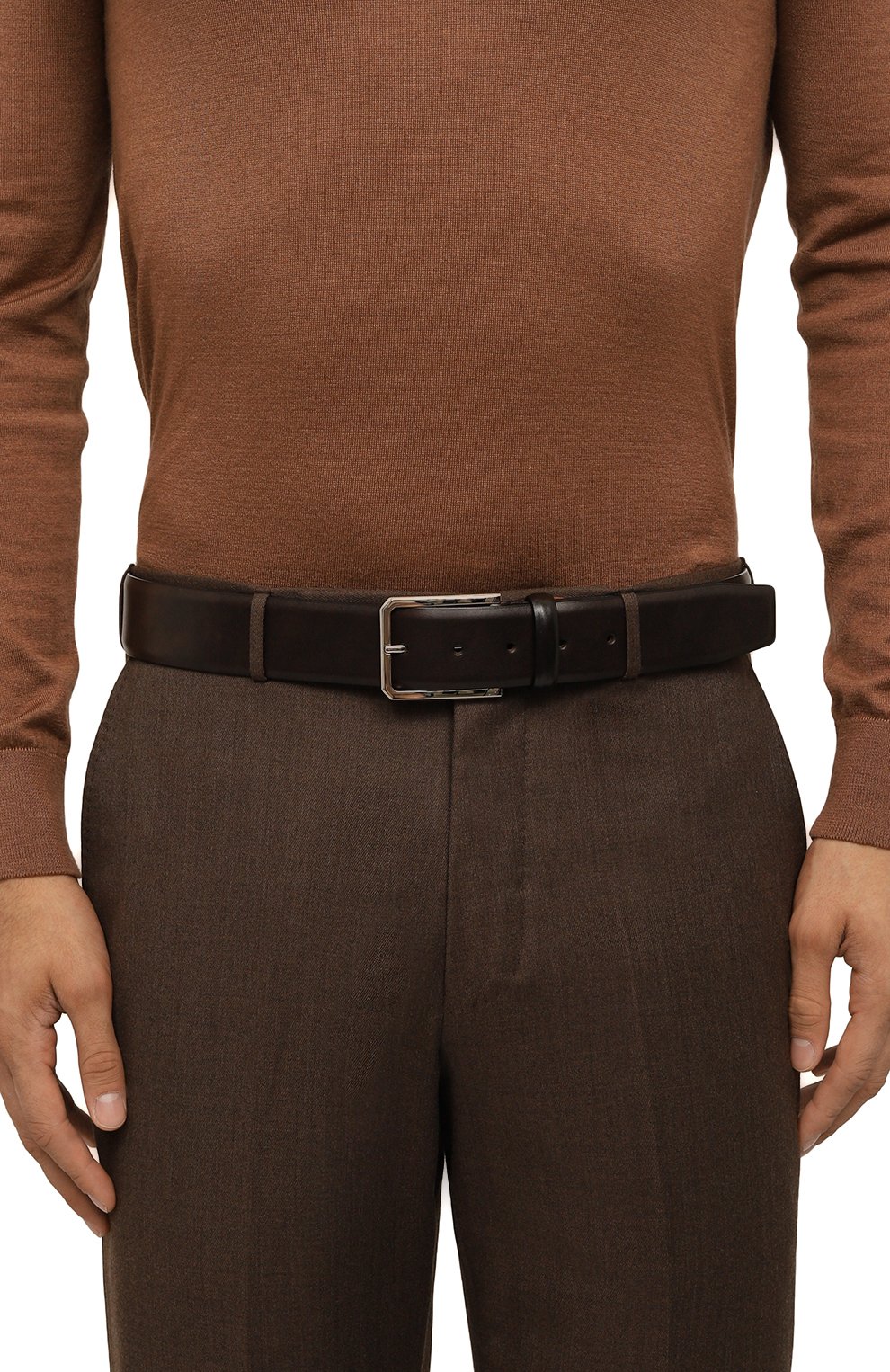 Кожаный ремень SANTONI, арт. CM40VS003C07E0BRN01, фото 2