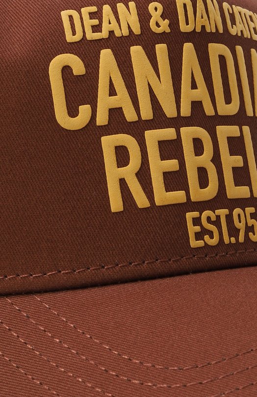 Хлопковая бейсболка Dsquared2 BCM0965/05C00001 Коричневый  BCM0965/05C00001 Фото 3