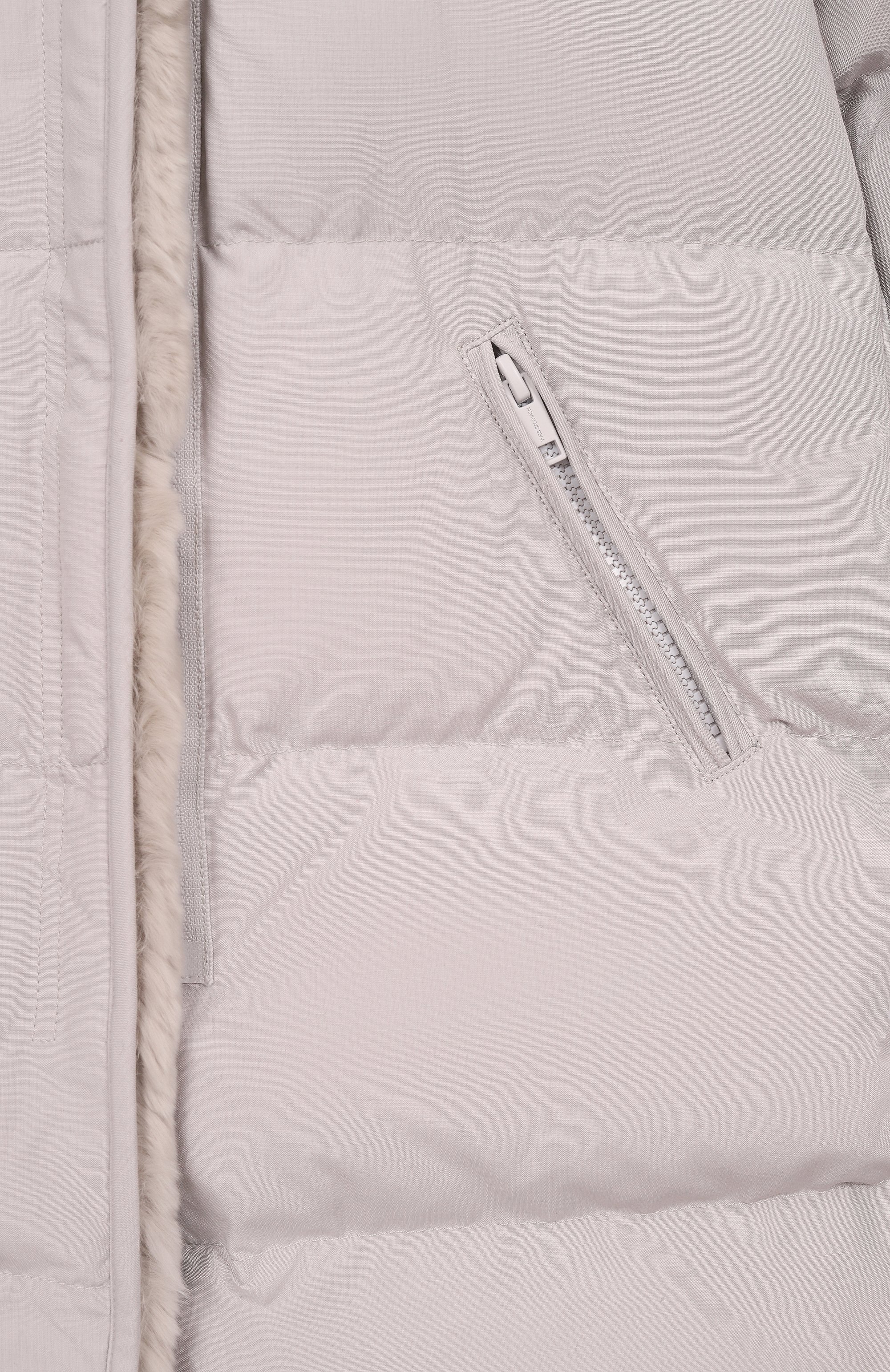 Пуховое пальто с отделкой из кролика YVES SALOMON ENFANT, арт. 26WEM905XXJ06X_001, фото 3