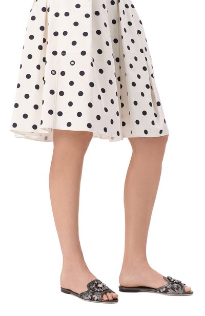 Текстильные шлепанцы rainbow bianca DOLCE & GABBANA, арт. CQ0023/AE637, фото 3