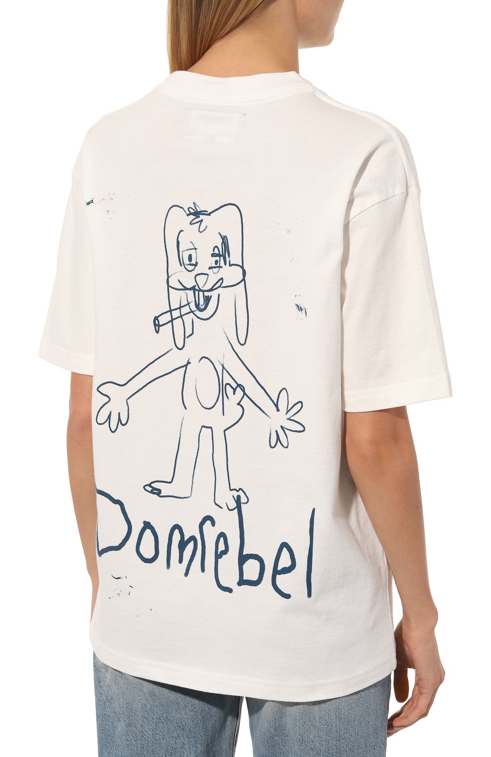 Хлопковая футболка DOMREBEL молочного цвета по цене 15550 руб., арт. WILLY/T-SHIRT, фото 4 Хлопковая футболка DOMREBEL, арт. WILLY/T-SHIRT, фото 4