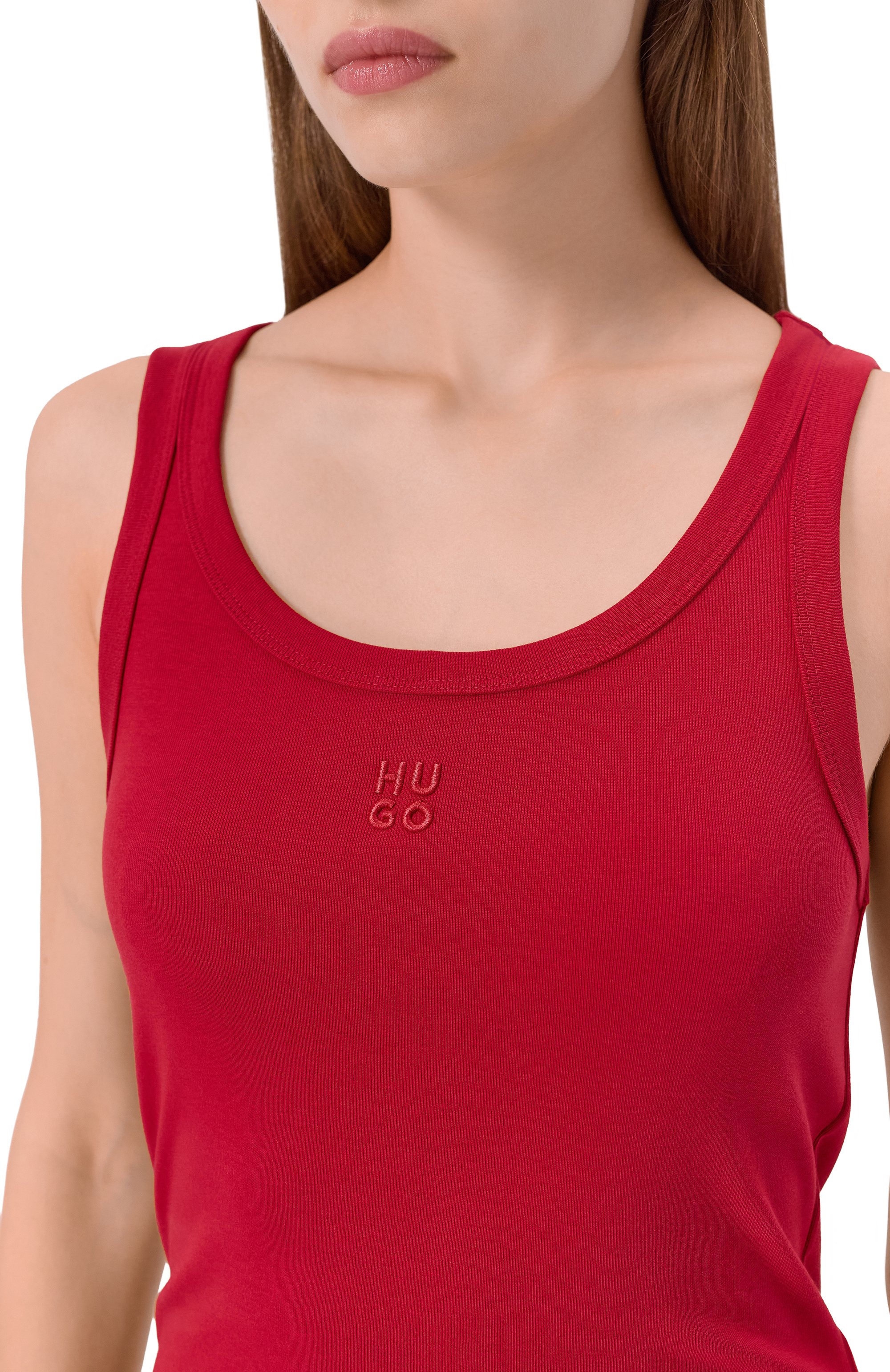 Хлопковая майка HUGO, арт. 50514489, фото 5