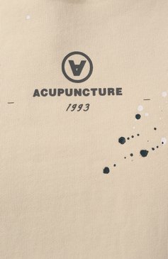 Мужской хлопковое худи ACUPUNCTURE кремвого цвета, арт. M113U31250223 | Фото 5 (Рукава: Длинные; Длина (для топов): Стандартные; Принт: С принтом; Мужское Кросс-КТ: Худи-одежда; Материал сплава: Проставлено; Материал внешний: Хлопок; Драгоценные камни: Проставлено)