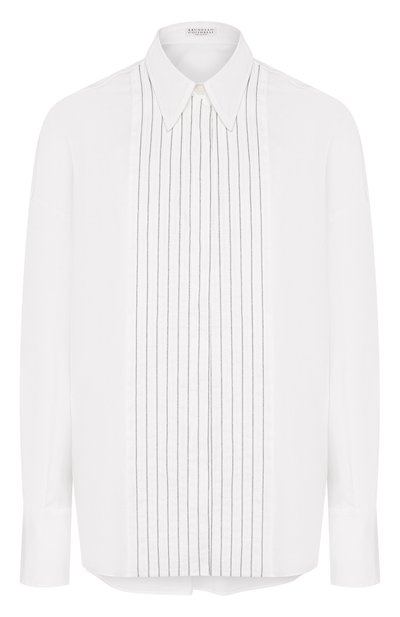 Женская хлопковая рубашка BRUNELLO CUCINELLI, арт. M0091MH806