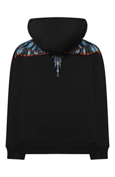 Детский хлопковое худи MARCELO BURLON KIDS OF MILAN черного цвета, арт. CBBB001F21FLE003 | Фото 2 (Рукава: Длинные; Материал внешний: Хлопок; Мальчики Кросс-КТ: Худи-одежда; Драгоценные камни: Проставлено; Материал сплава: Проставлено; Ростовка одежда: 10 - 11 лет | 140 - 146см, 6 лет | 116 см, 8 лет | 128 см)