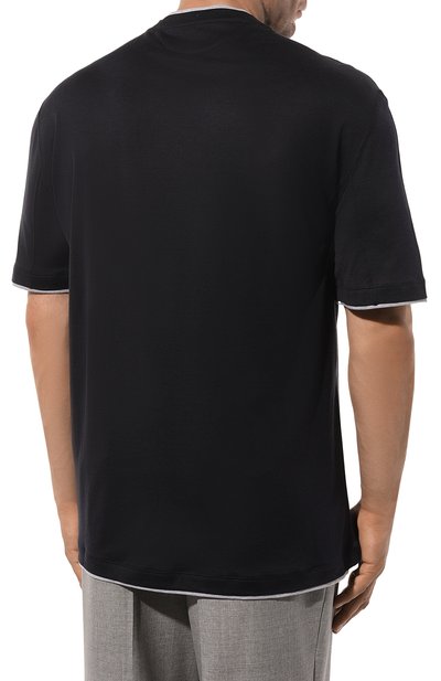 Футболка из шелка и хлопка BRUNELLO CUCINELLI, арт. MH8367427W, фото 4