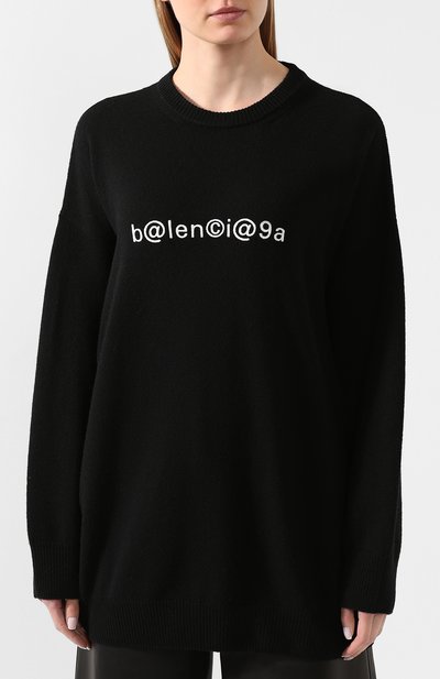 Шерстяной свитер BALENCIAGA черно-белого цвета по цене 73300 руб., арт. 620994/T4105, фото 3 Шерстяной свитер BALENCIAGA, арт. 620994/T4105, фото 3