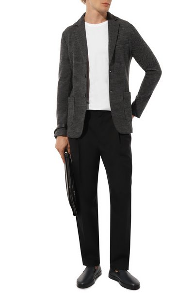 Кожаные слипоны CANALI темно-синего цвета по цене 54900 руб., арт. 611238/RA01017, фото 2 Кожаные слипоны CANALI, арт. 611238/RA01017, фото 2