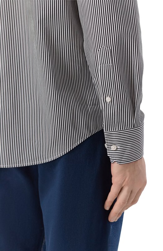 Хлопковая сорочка BOSS 50549904 Чёрно-белый  50549904 Фото 5