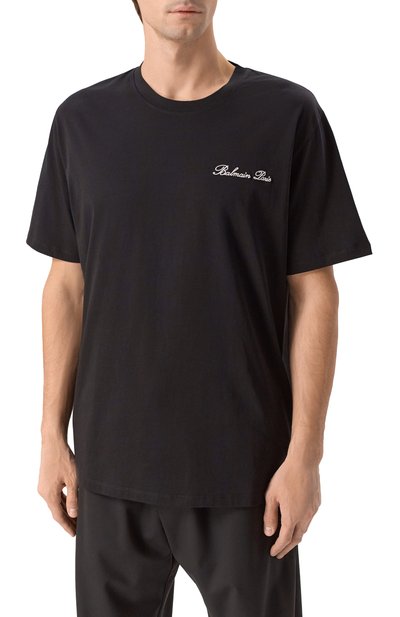 Хлопковая футболка BALMAIN, арт. DH1EG010/BC68, фо�то 3