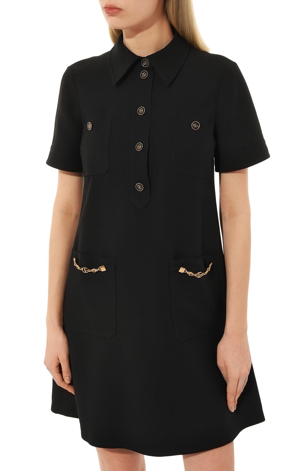 Платье из шелка и шерсти GUCCI, арт. 661672 ZAD88, фото 3