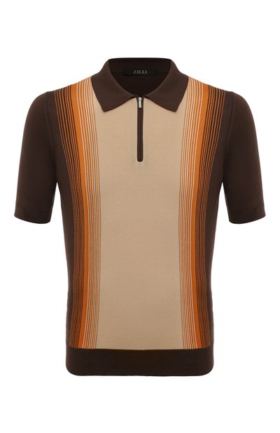 Мужская поло из хлопка и шелка ZILLI, арт. KZP002M0142VZIS00