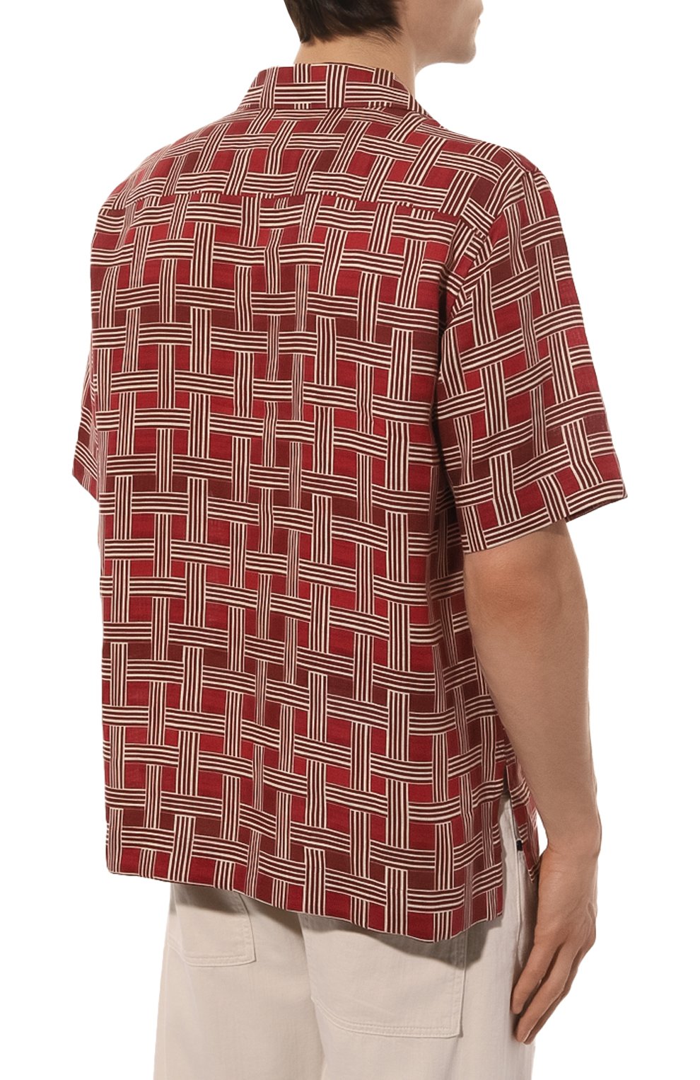 Льняная рубашка CORNELIANI бордового цвета по цене 44700 руб., арт. 91IH04-3111965, фото 4 Льняная рубашка CORNELIANI, арт. 91IH04-3111965, фото 4
