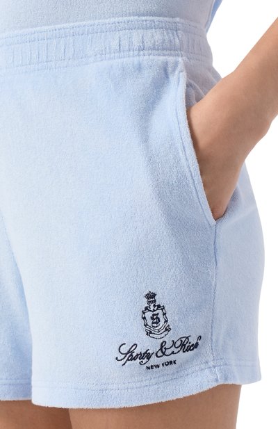 Хлопковые шорты SPORTY AND RICH, арт. SH001602231BL90, фото 5