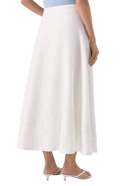 Льняная юбка MVST белого цвета по цене 186500 руб., арт. M26.2PW.S901/ZEG1656, фото 4 Льняная юбка MVST, арт. M26.2PW.S901/ZEG1656, фото 4