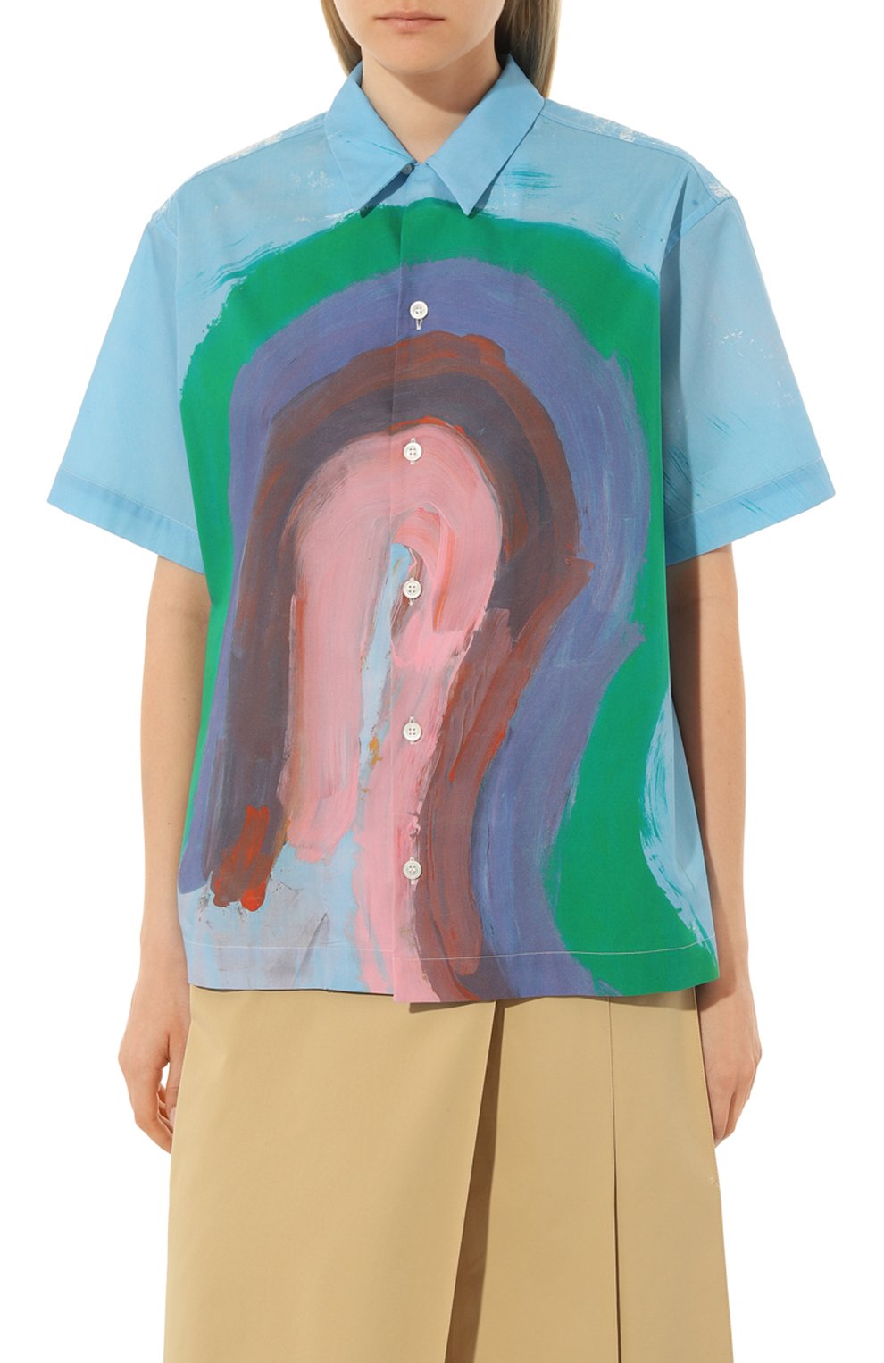 Хлопковая рубашка MARNI, арт. CAMA0466S0/UTC255, фото 3