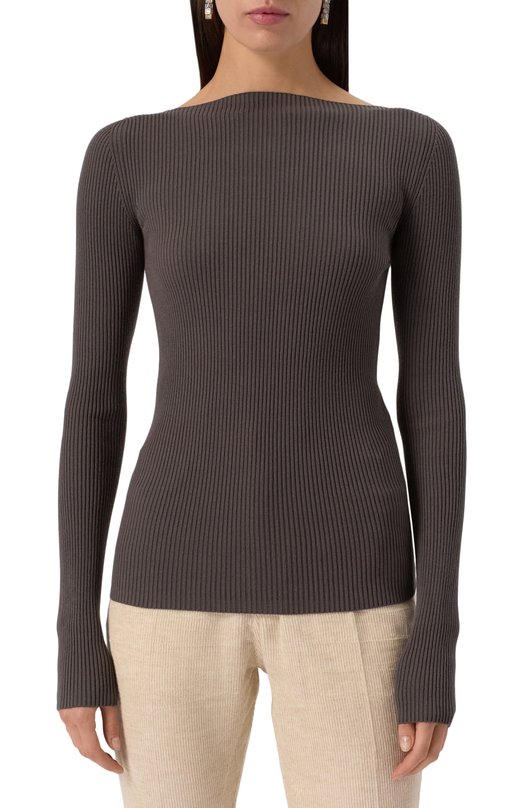 Пуловер из вискозы Rick Owens RP02E4683/RIBVI Серый  RP02E4683/RIBVI Фото 3