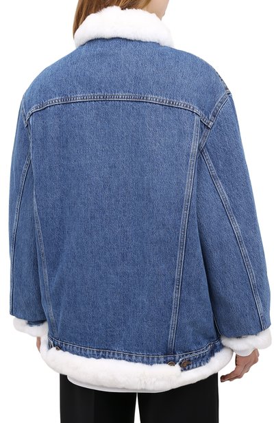 Джинсовая куртка FORTE DEI MARMI COUTURE голубого цвета по цене 135000 руб., арт. 20WF7350-08, фото 5 Джинсовая куртка FORTE DEI MARMI COUTURE, арт. 20WF7350-08, фото 5