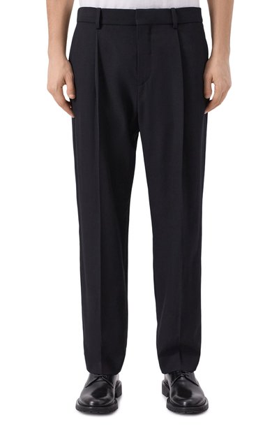 Шерстяные брюки BALMAIN черного цвета по цене 98850 руб., арт. FH0PM110/WC09, фото 3 Шерстяные брюки BALMAIN, арт. FH0PM110/WC09, фото 3