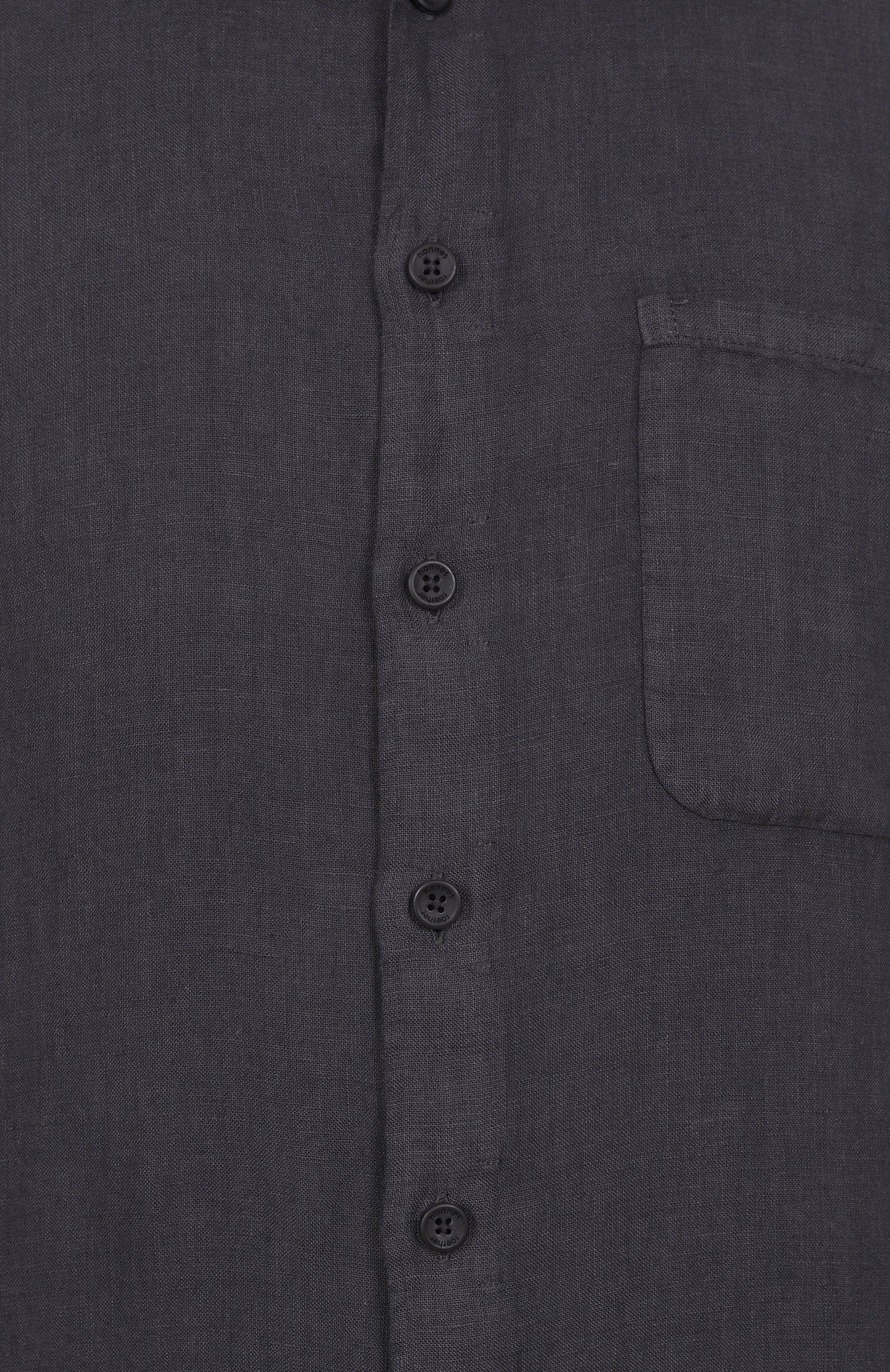 Льняная рубашка HANNES ROETHER темно-серого цвета по цене 27300 руб., арт. K0N29ZESS.608, фото 6 Льняная рубашка HANNES ROETHER, арт. K0N29ZESS.608, фото 6