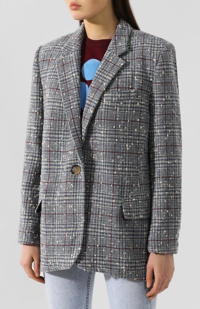 Шерстяной жакет ISABEL MARANT ETOILE серого цвета по цене 38350 руб., арт. VE1078-19A014E/K0RIX, фото 3 Шерстяной жакет ISABEL MARANT ETOILE, арт. VE1078-19A014E/K0RIX, фото 3