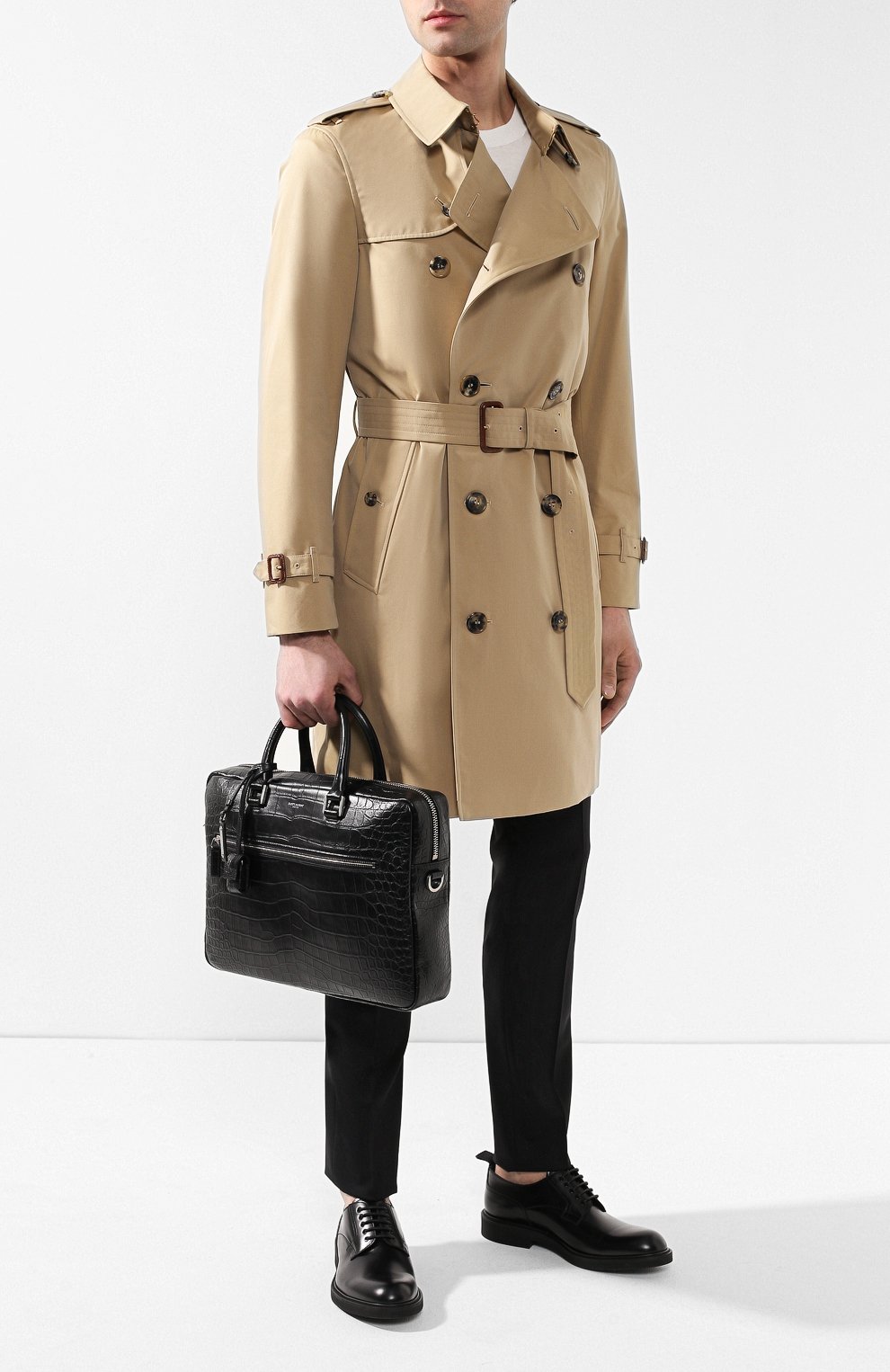 Кожаная сумка для ноутбука SAINT LAURENT, арт. 480586/0Q50E, фото 2