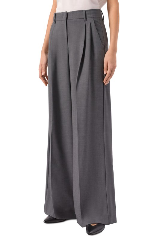 Шерстяные брюки Weekend Max Mara ADELFI Серый  ADELFI Фото 3